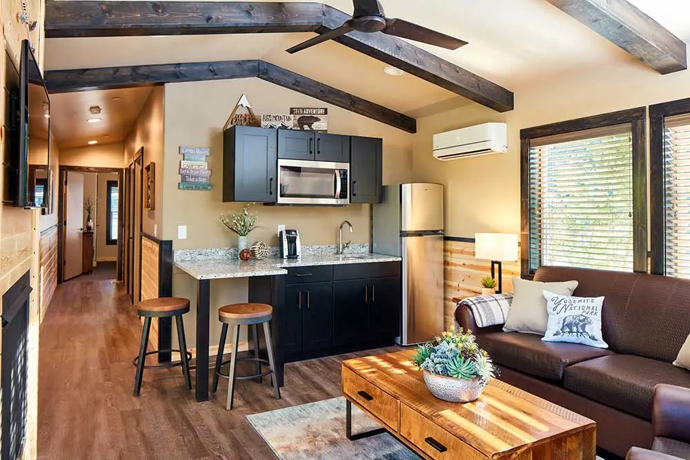 Interior of a Tenaya explorer cabin